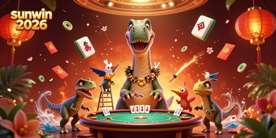 Experience thrilling gameplay at sunwin 2026 with a vibrant 3D casino scene filled with excitement.